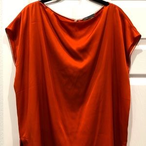 Vince orange silk top